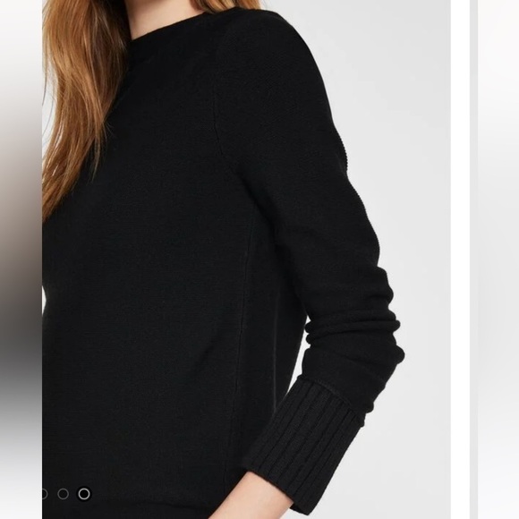 𝅺club Monaco Black Cotton Crew Neck Lightweight Sweater XXS - Picture 2 of 9